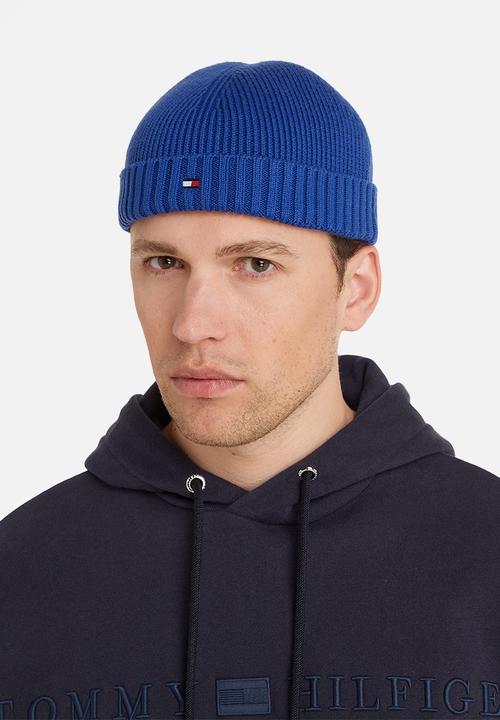 Tommy Hilfiger - Th flag short beanie - blue sapphire