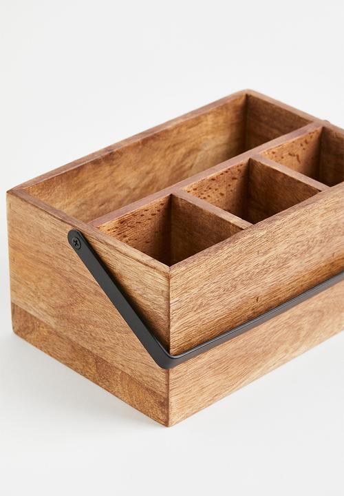 H&M - Wooden storage box - brown