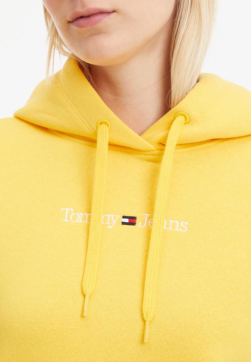Tommy Hilfiger - Reg serif linear hoodie - warm yellow