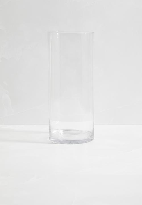Silk By Design - Cylinder glass vase tall - clear