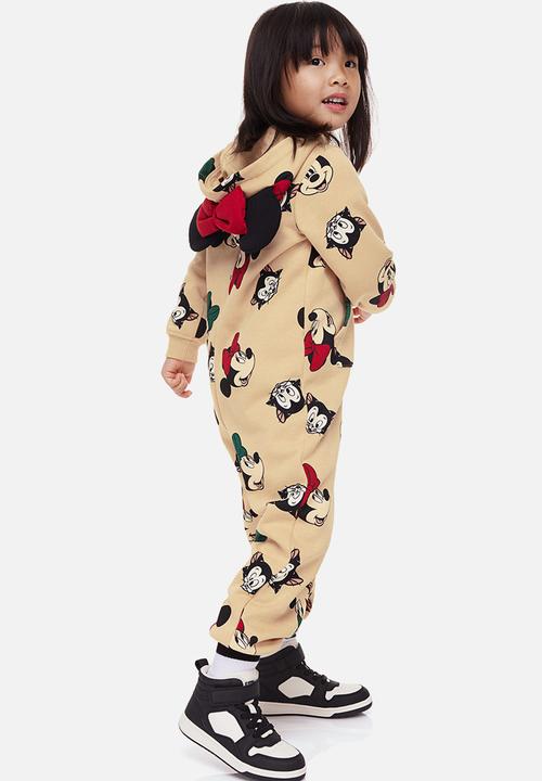 H&M - Patterned sweatshirt all-in-one suit - beige/minnie mouse