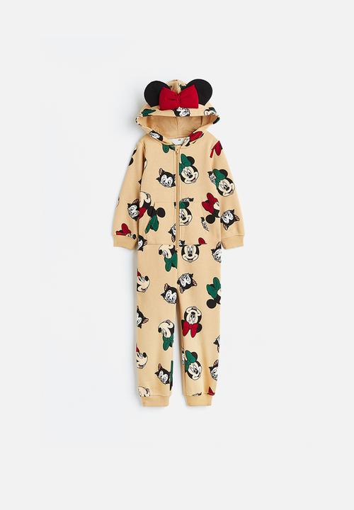 H&M - Patterned sweatshirt all-in-one suit - beige/minnie mouse