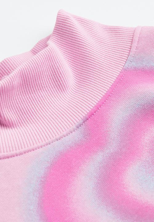 H&M - Oversized turtleneck sweatshirt - light pink/hearts