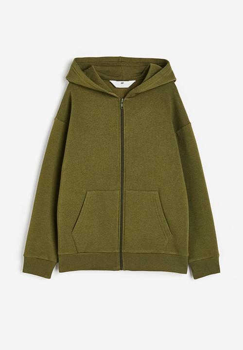 H&M - Zip-through hoodie - dark green