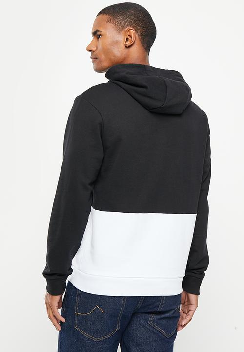 POLO - Men pjc hooded long sleeve sweat top - black