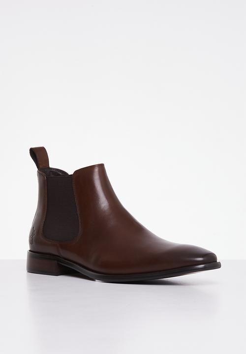 POLO - Low rise chelsea leather boot - brown