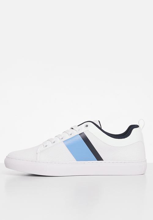 POLO - Side flash knit sneaker - white