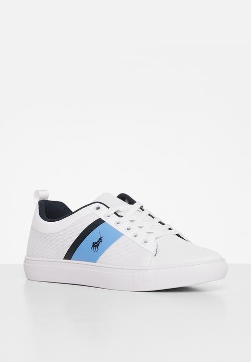 POLO - Side flash knit sneaker - white