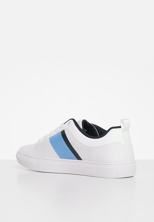 POLO - Side flash knit sneaker - white