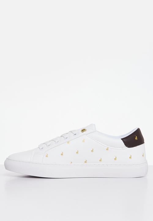 POLO - Colour block monogram sneaker - white