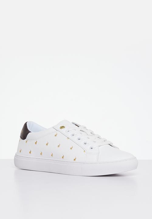 POLO - Colour block monogram sneaker - white