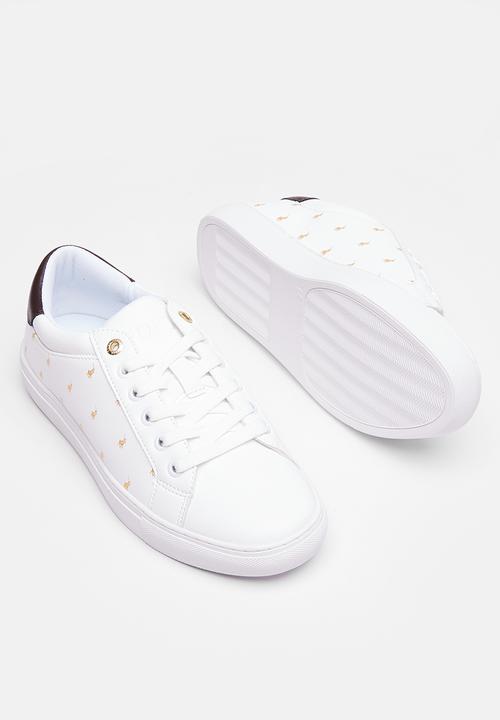 POLO - Colour block monogram sneaker - white