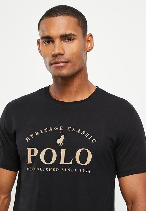 POLO - Mens heritage short sleeve tee - black