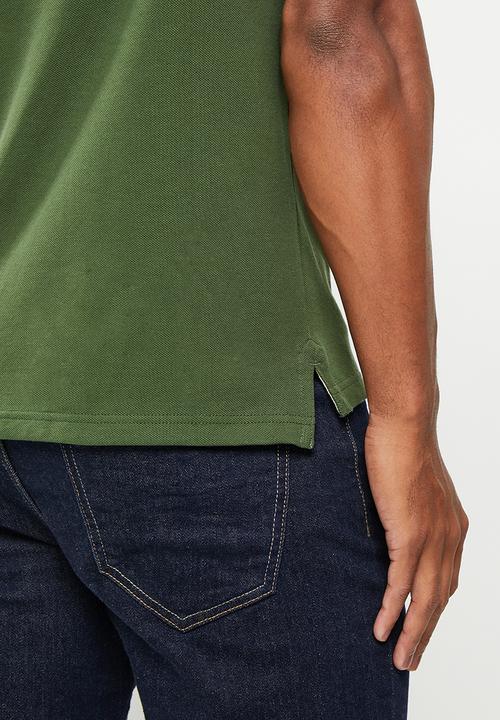 POLO - Mens pique short sleeve golfer - fatigue