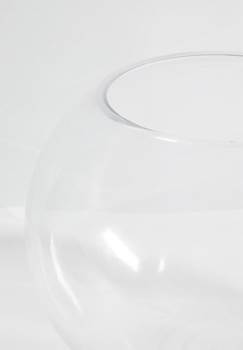 Silk By Design - Round glass vase - clear