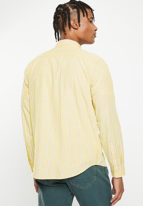 Cotton On - Mayfair long sleeve shirt - yellow stripe