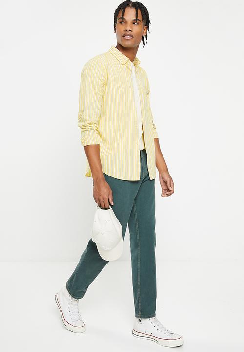Cotton On - Mayfair long sleeve shirt - yellow stripe