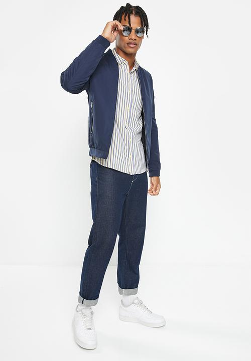 Cotton On - Mayfair long sleeve shirt - stone stripe