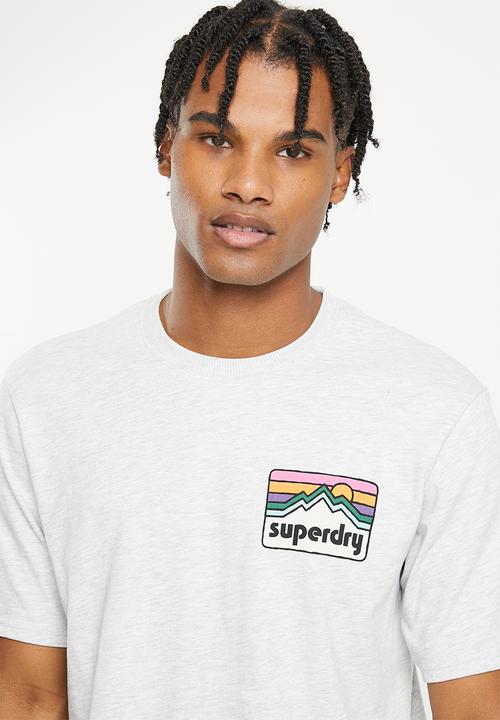 Superdry. - Vintage 90s terrain tee - glacier grey marl