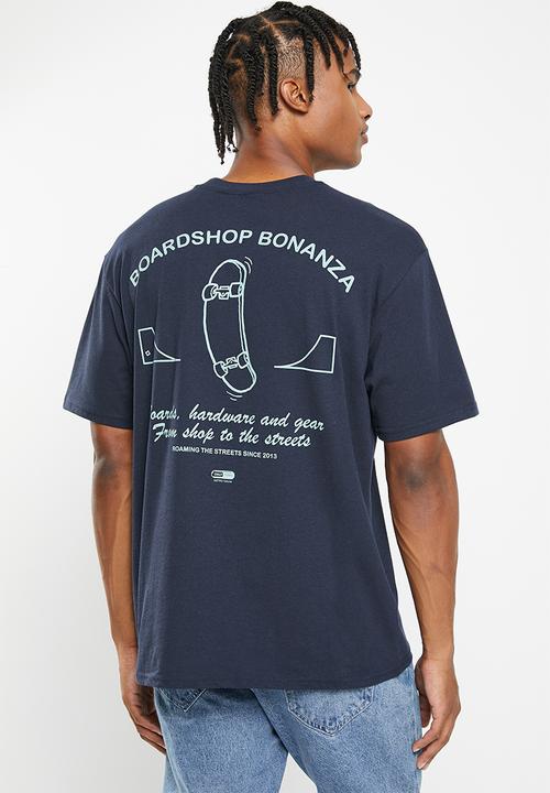 Only & Sons - Onsfarris life relaxed elon street short sleeve tee - navy