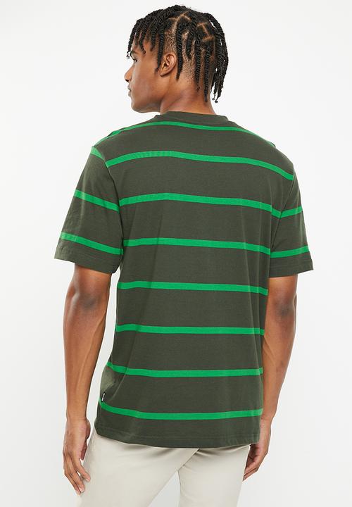Only & Sons - Onsharry relaxed skate stripe short sleeve tee - jade green