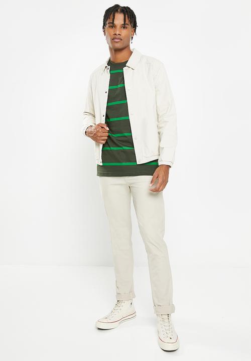 Only & Sons - Onsharry relaxed skate stripe short sleeve tee - jade green