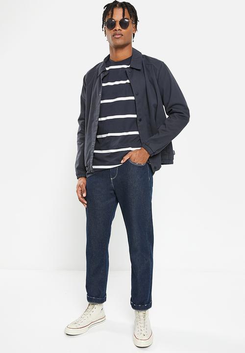 Only & Sons - Onsharry relaxed skate stripe short sleeve tee - navy