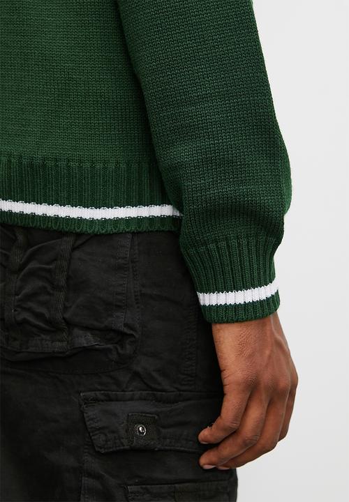STYLE REPUBLIC - Regular fit knit cardigan - green & white