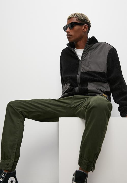 STYLE REPUBLIC - Borg jacket with utility pockets - black