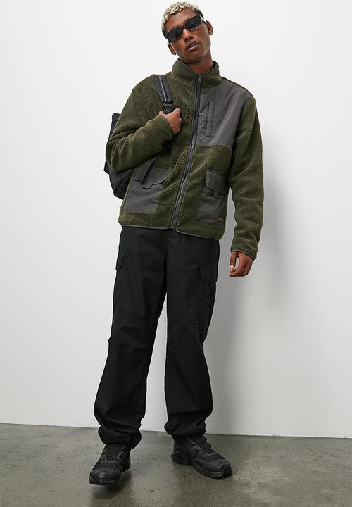 STYLE REPUBLIC - Borg jacket with utility pockets - khaki