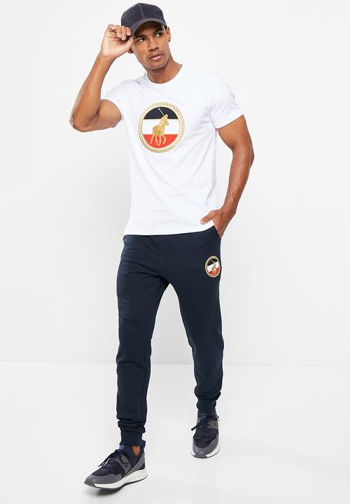 POLO - Mens crest logo short sleeve tee - white