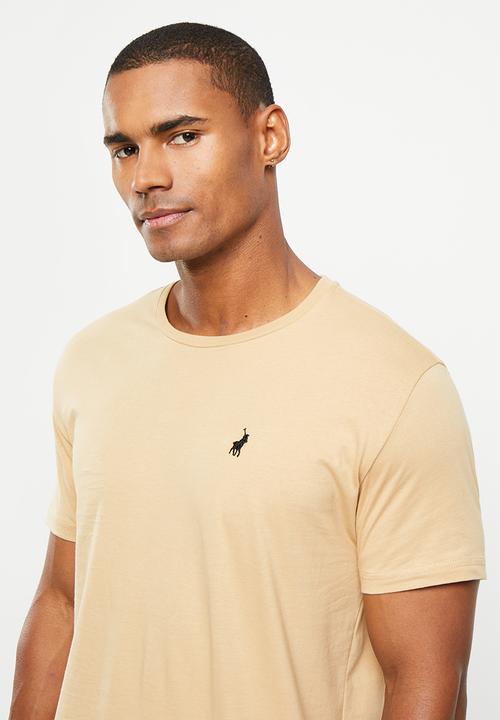 POLO - Mens crew neck short sleeve tee - stone