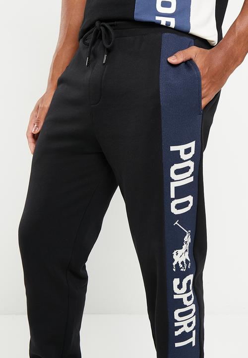 POLO - Men sport colourblock jogger - black