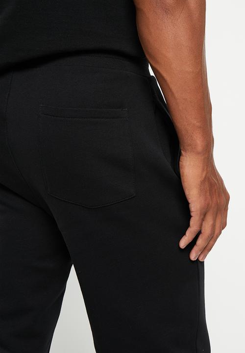 POLO - Men sport colourblock jogger - black