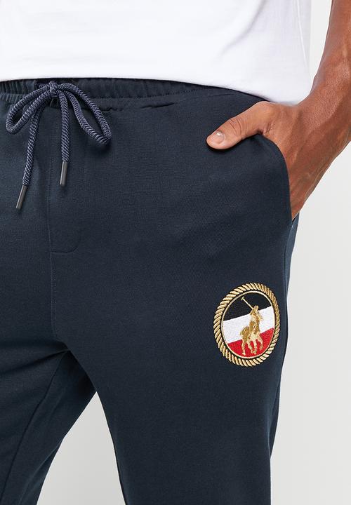 POLO - Mens crest logo jogger - navy