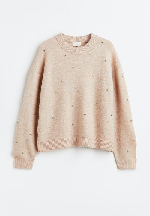 H&M - Beaded jumper - light beige