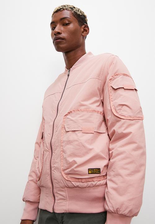 STYLE REPUBLIC - Padded ma1 bomber jacket - blush