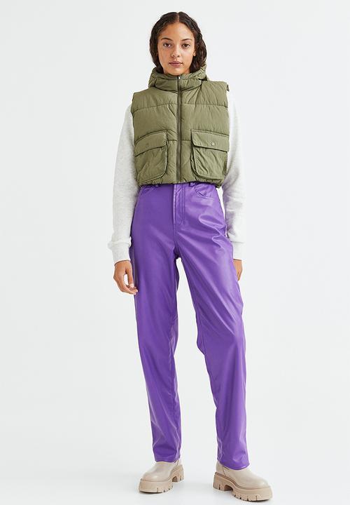 H&M - 90s straight trousers - purple