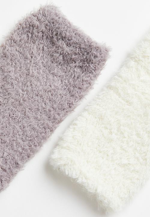 H&M - 2-pack socks - grey/white