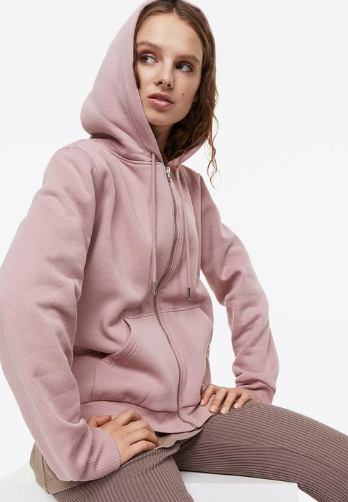 H&M - Zip-through hoodie - old rose