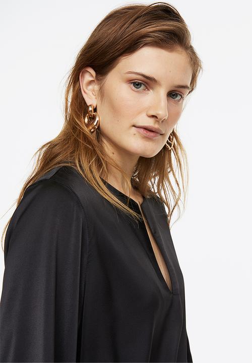 H&M - Satin dress - black I