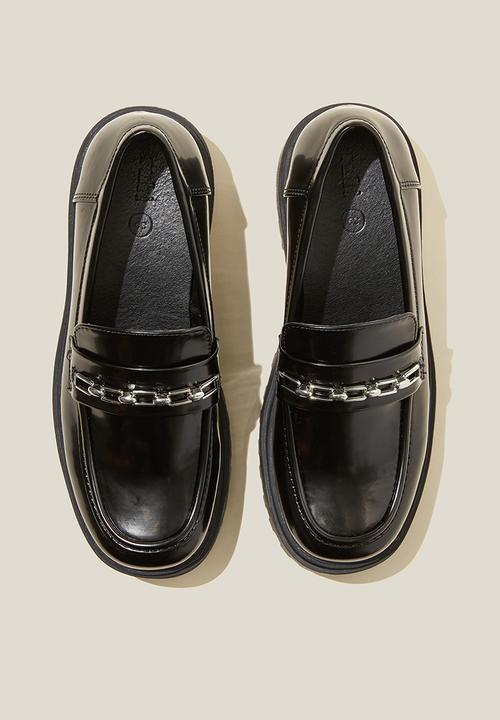 Cotton On - Lauren lug sole loafer - black 