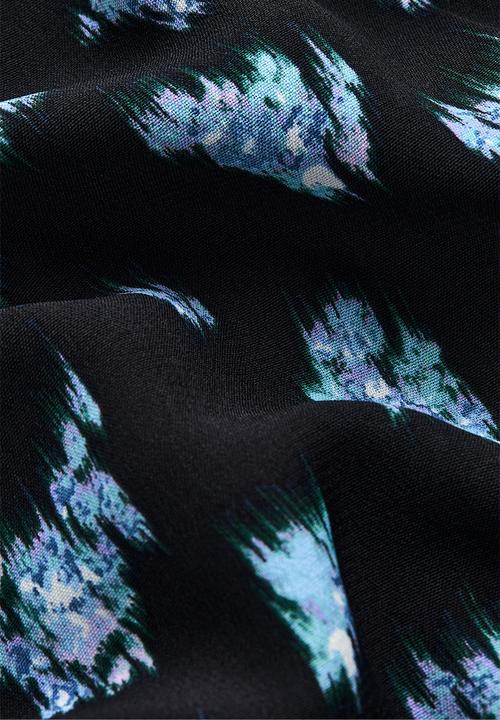 H&M - Crêpe wrap dress - navy/patterned