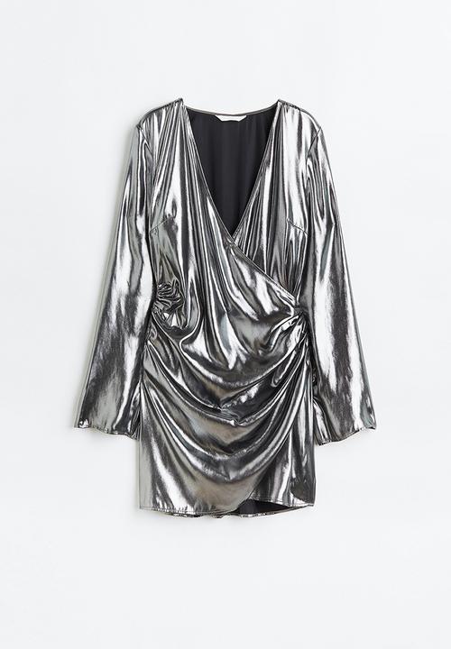 H&M - Gathered bodycon dress - silver-coloured