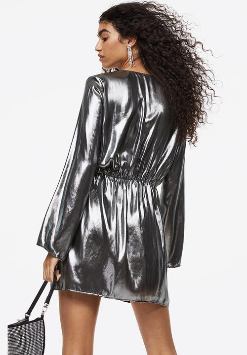 H&M - Gathered bodycon dress - silver-coloured
