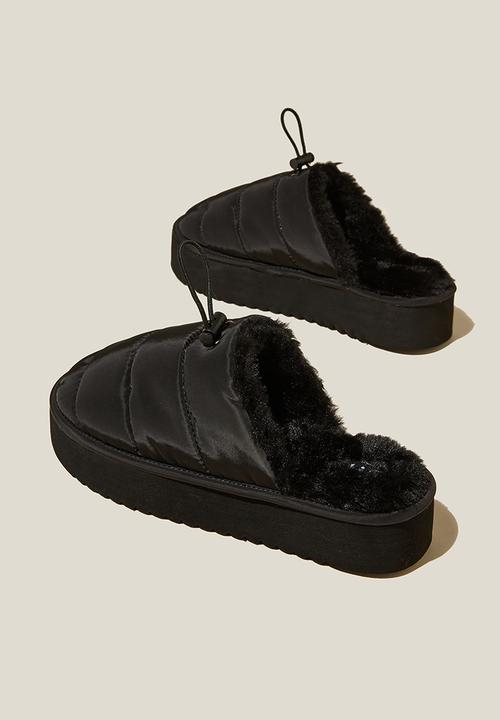 Cotton On - Perri padded mule - black