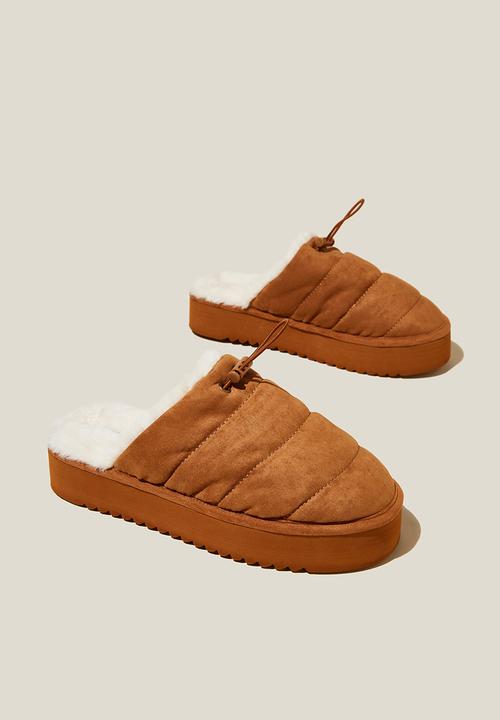 Cotton On - Perri padded mule - camel micro