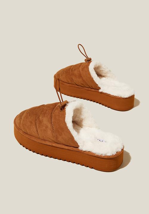 Cotton On - Perri padded mule - camel micro
