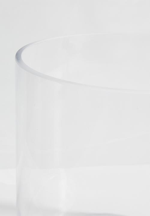 Silk By Design - Cylinder glass vase short - clear