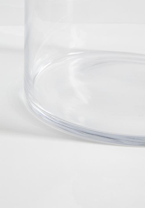 Silk By Design - Cylinder glass vase short - clear